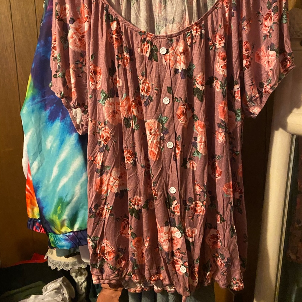 Off shoulder floral top